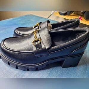 Women's Dream Pairs Platform Chunky Loafers Low Heel Round Toe Shoes Sz 10 New